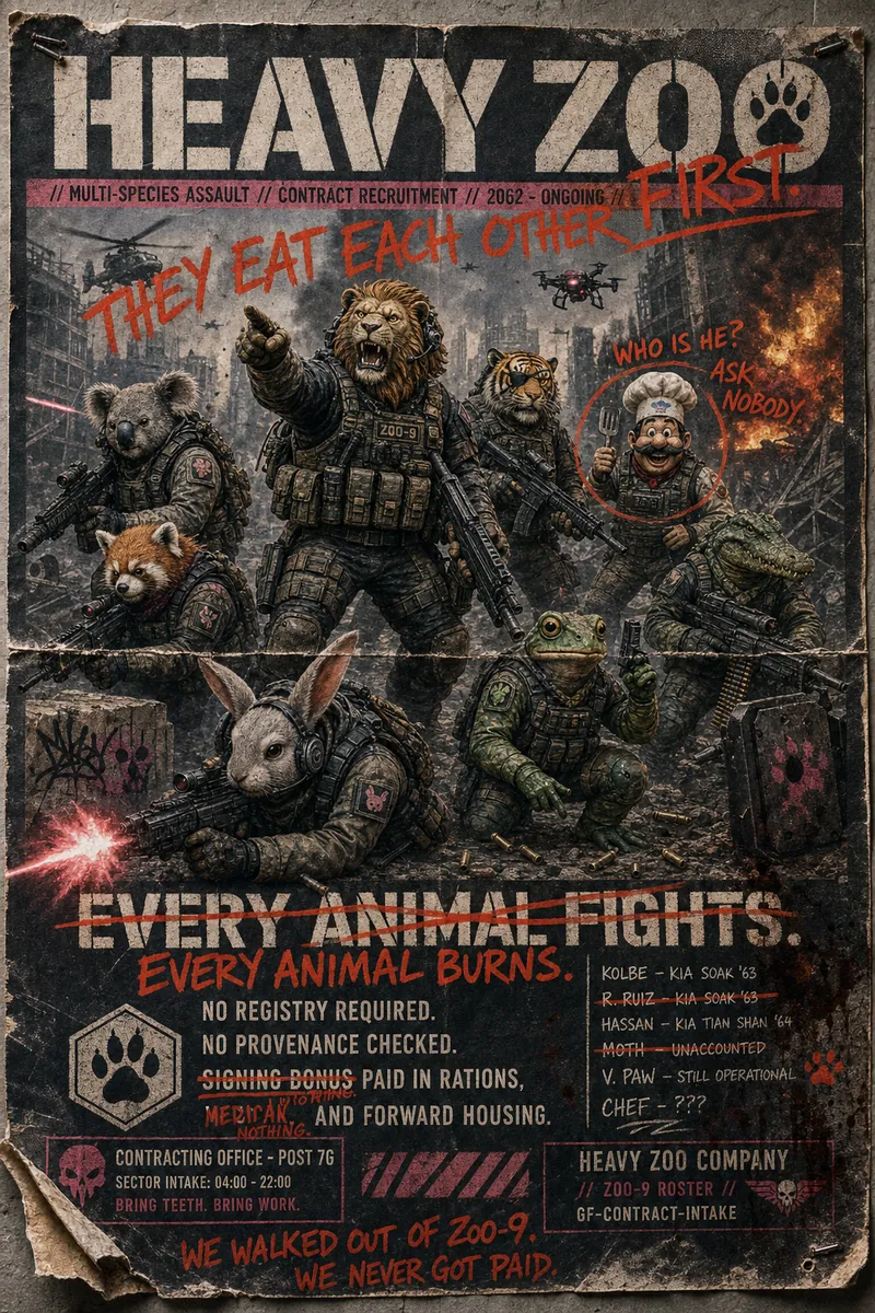 In-world recruitment propaganda poster
