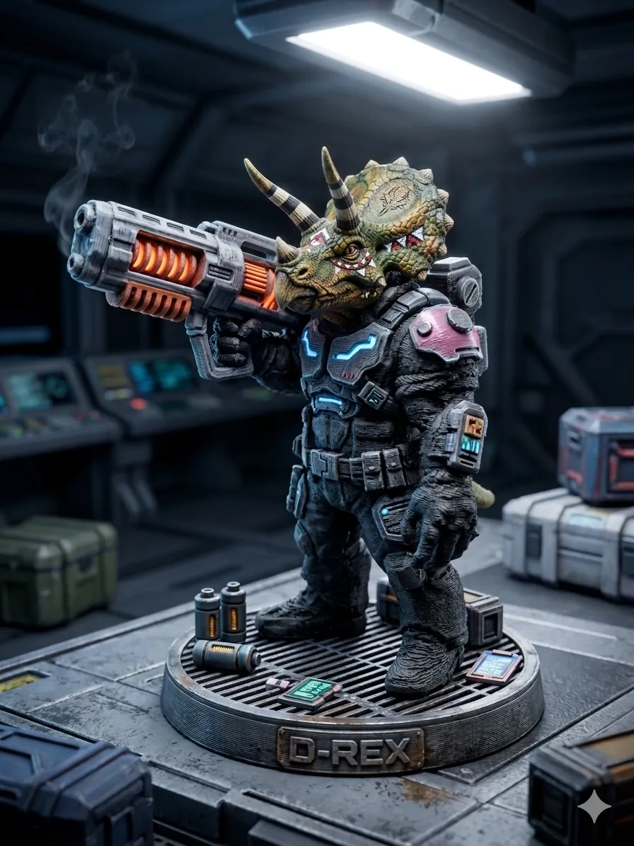 D-Rex paleo-stock operator, finished CGI concept render