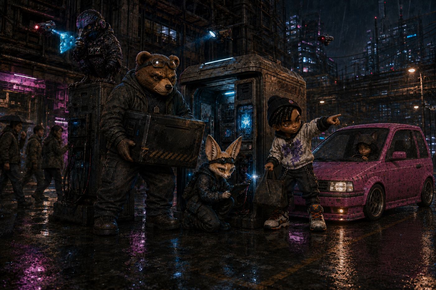 Scene plate: the street heist.