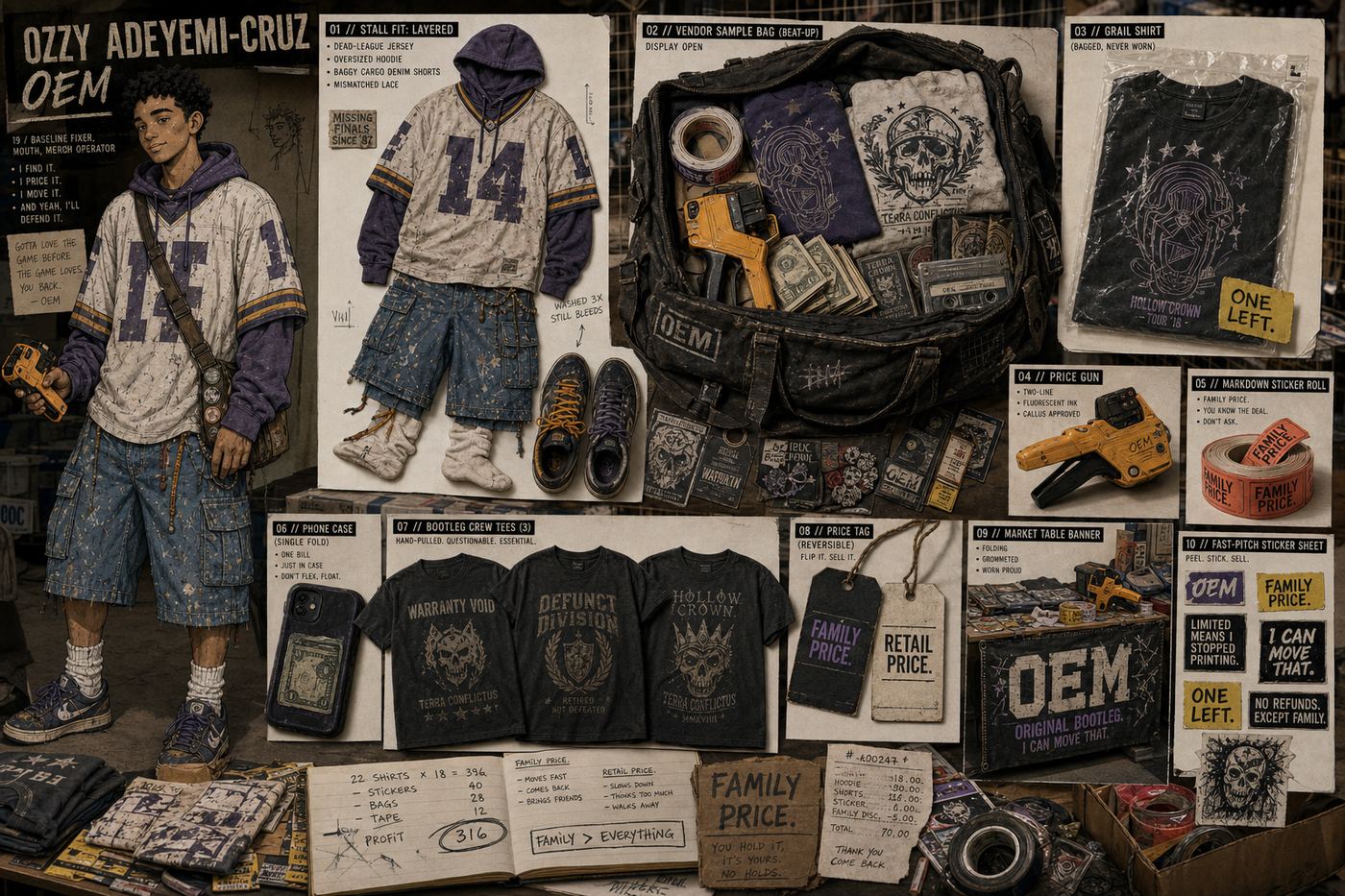 Merch board, Ozzy.