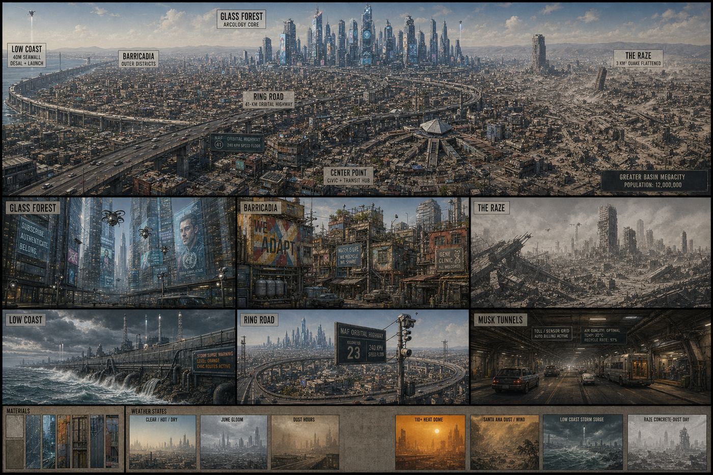 Lost Angeles canon atmosphere board.