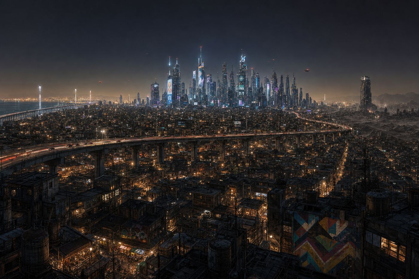 Lost Angeles at night: the present plus decades of modification, zero neon tells.