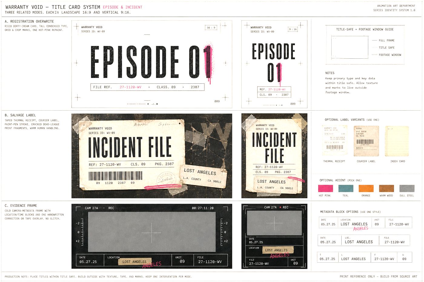 Title card system
