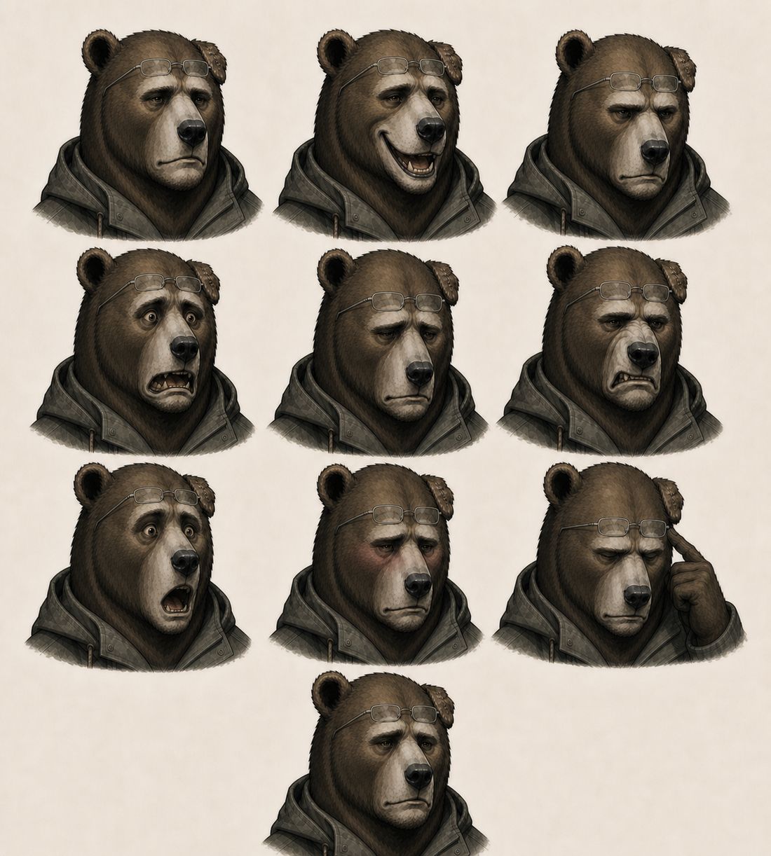Grigor Tam — expression sheet