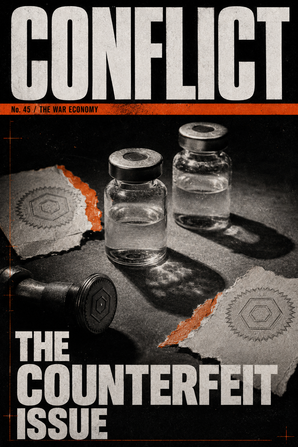 CONFLICT No. 45: THE COUNTERFEIT ISSUE — illustrated cover