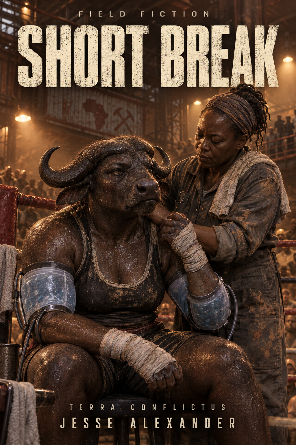 SHORT BREAK: A discharged riot-line buffalo fights a Copper Quarter card where the purse is paid in contract months, and the promoter keeps shaving seconds off the break that keeps her alive.
